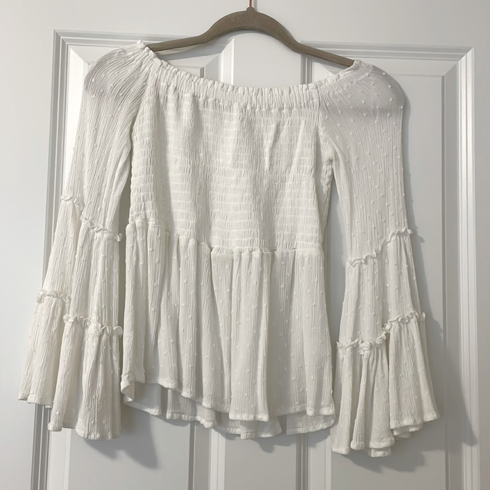 Altar’d State bell sleeve white top